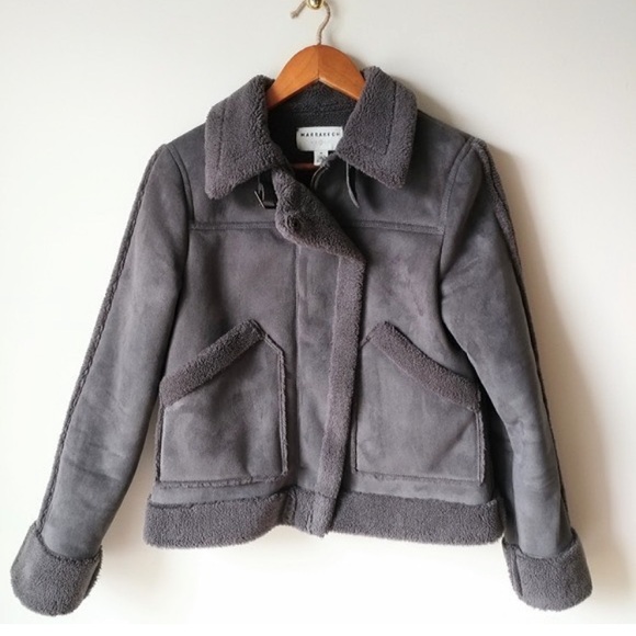 NWT Anthropologie Marrakech Aviator Gray Coat - Picture 2 of 7